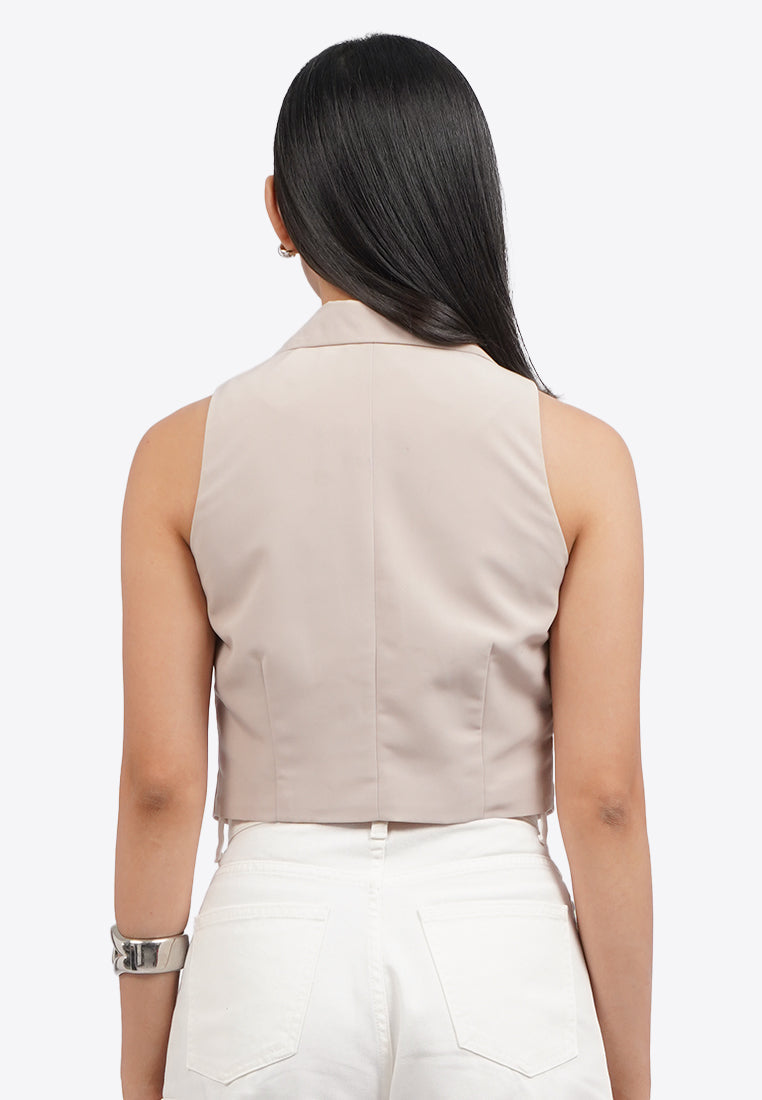 Cropped Halter Vest