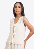 Tied Details Sleeveless Knit Top