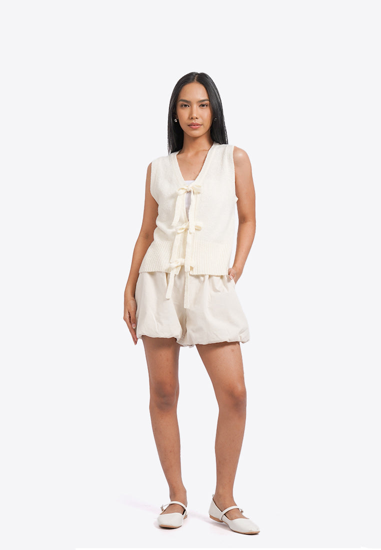 Tied Details Sleeveless Knit Top