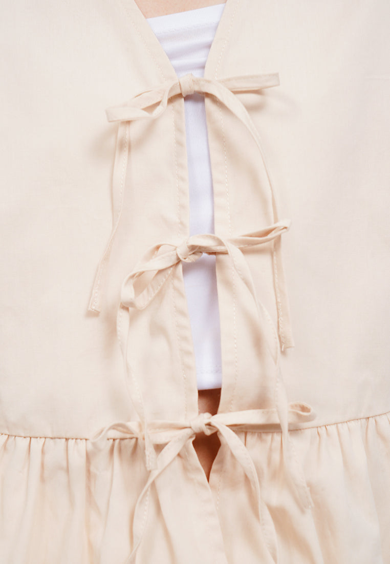 Tied Front V-Neck Vest
