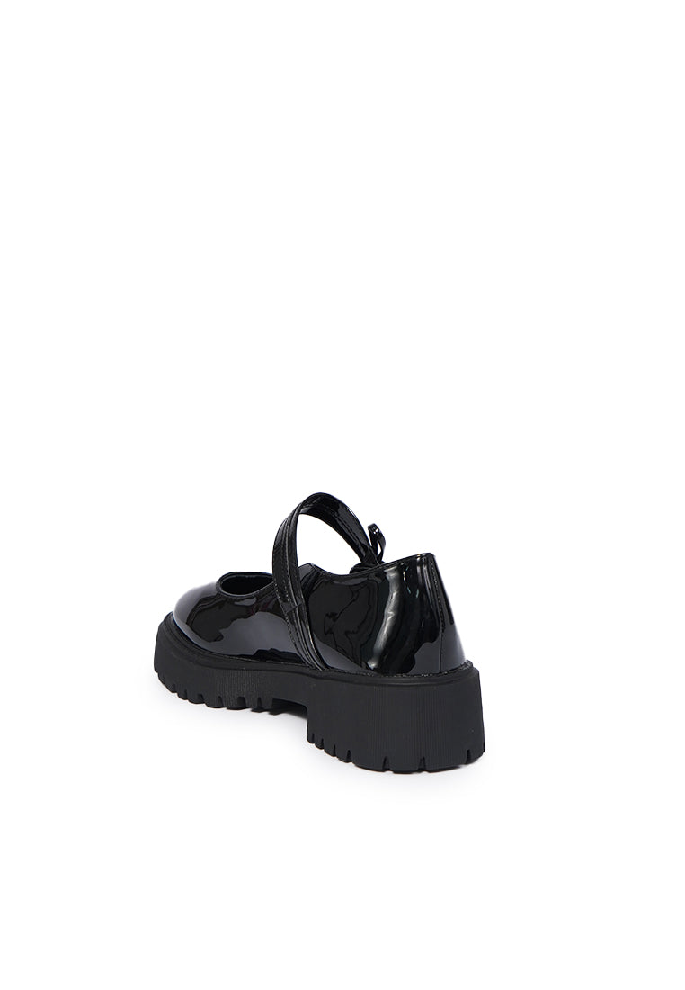 Black Chunky Loafers with Strap