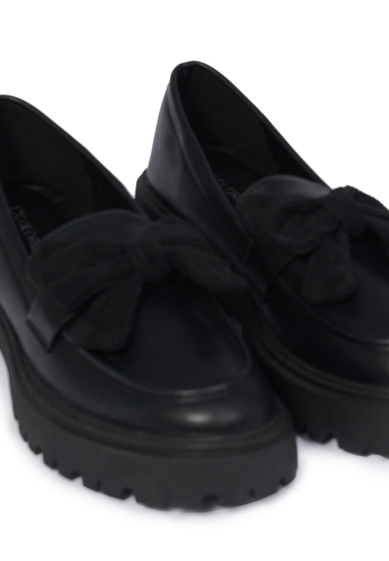 Black Chunky Loafers