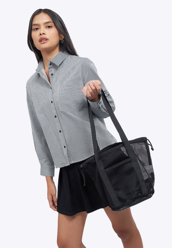 Black Net Tote Bag