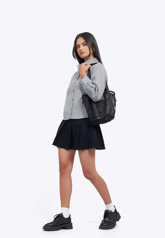 Black Net Tote Bag