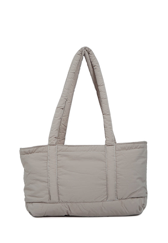 Grey Puffy Tote Bag