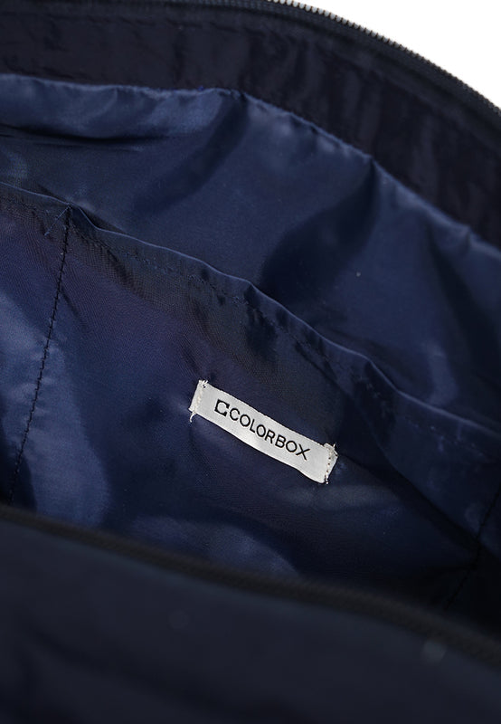 Navy Puffy Tote Bag