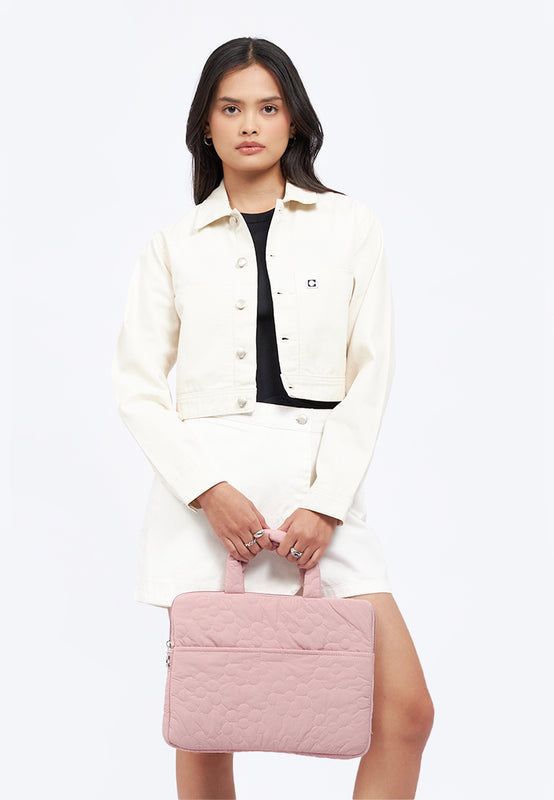 Pink Quilted Laptop Sleeve