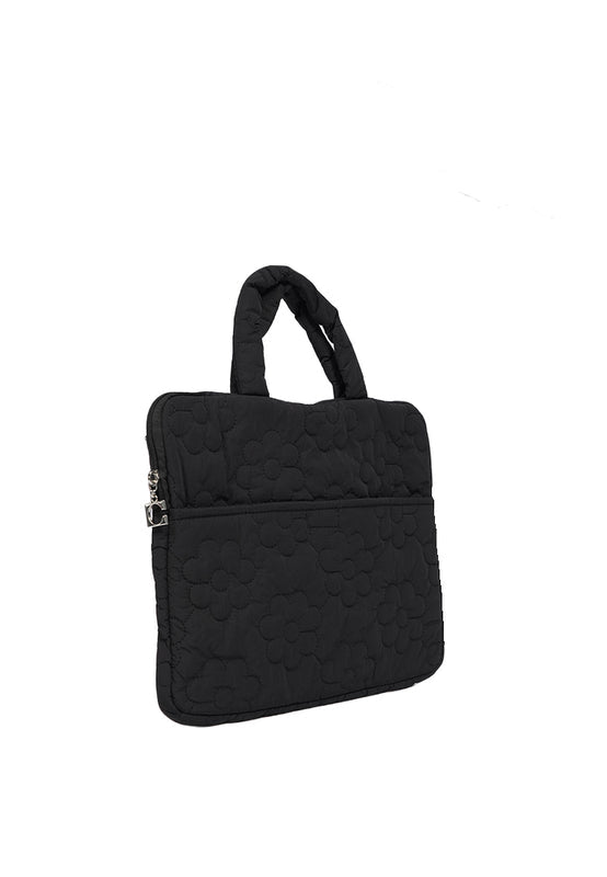 Black Quilted Laptop Sleeve