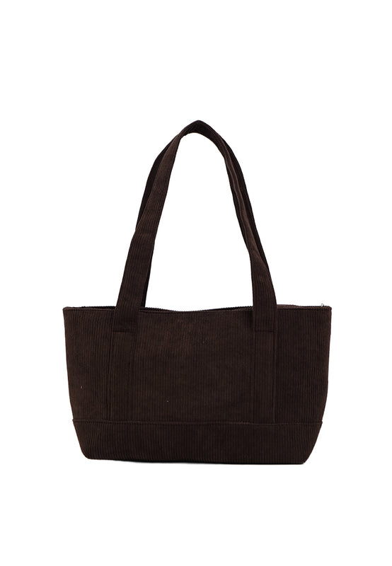 Brown Corduroy Tote Bag