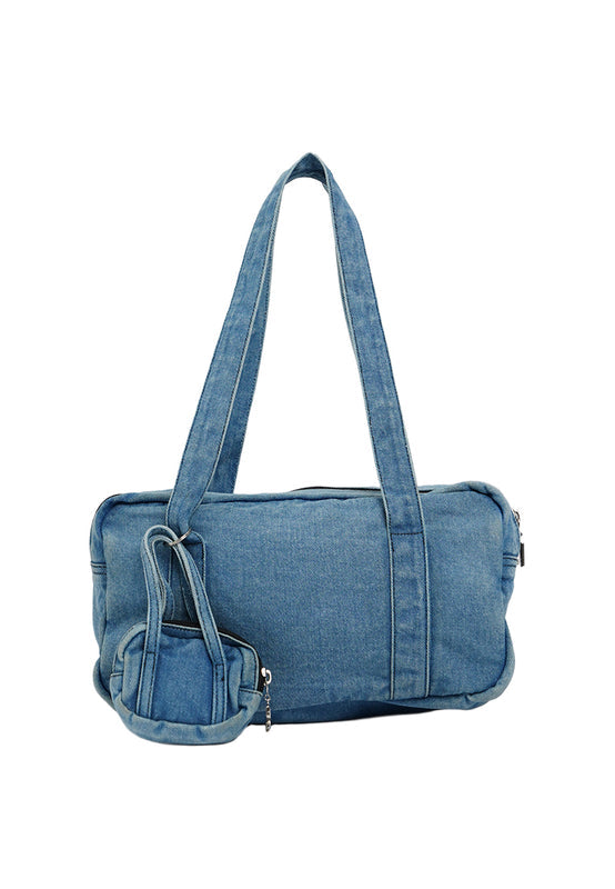 Denim Charm Tote Bag