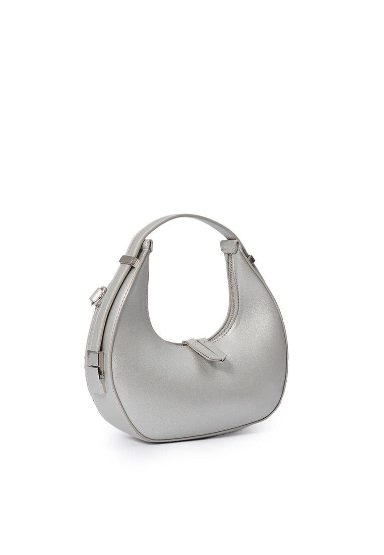 Half-Moon Sling Bag Silver