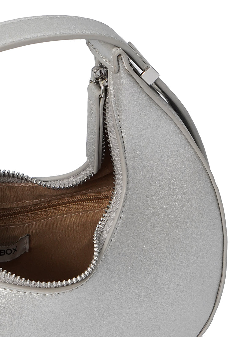 Half-Moon Sling Bag Silver