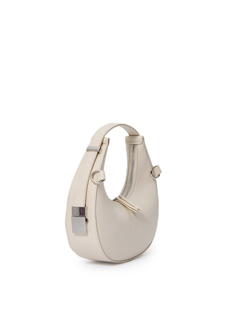 Half-Moon Sling Bag Cream