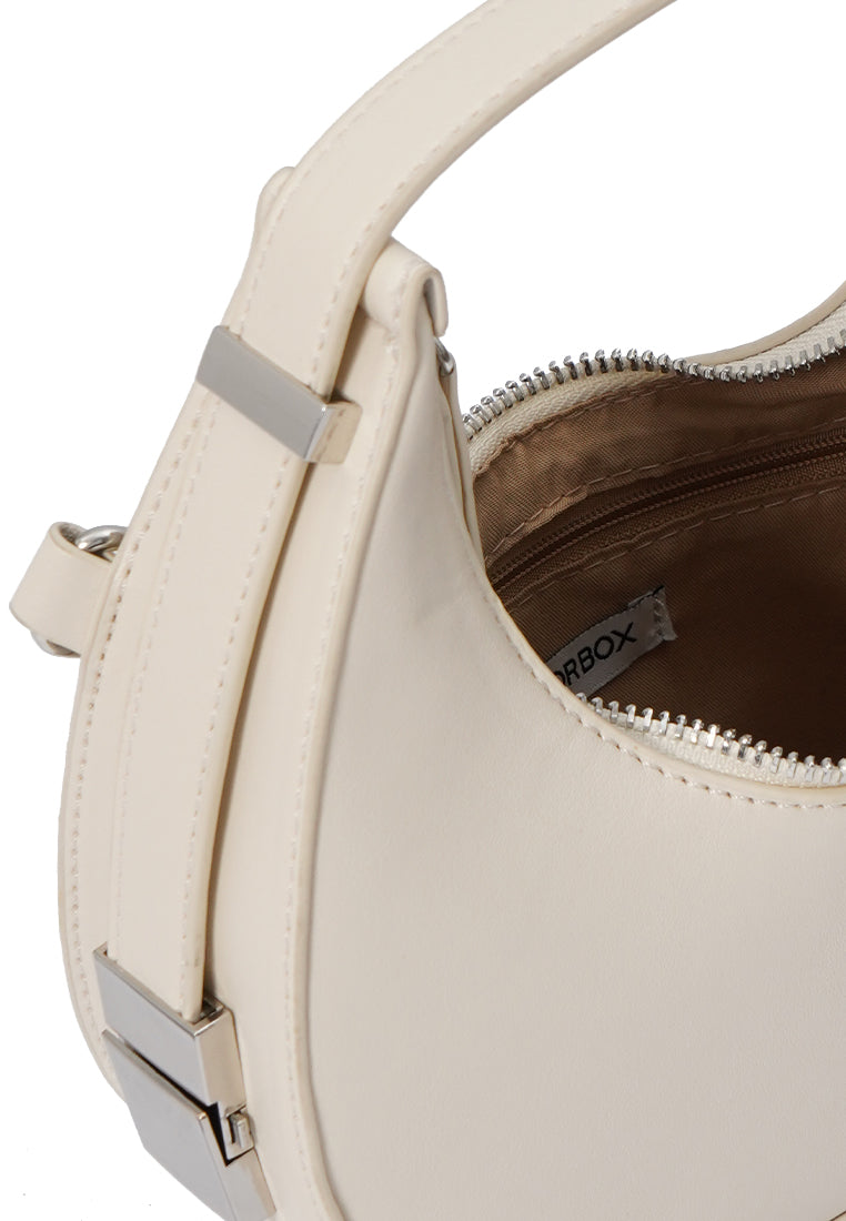 Half-Moon Sling Bag Cream