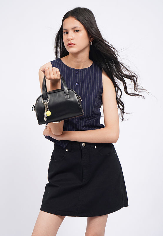 Black Mini Bag with Charm
