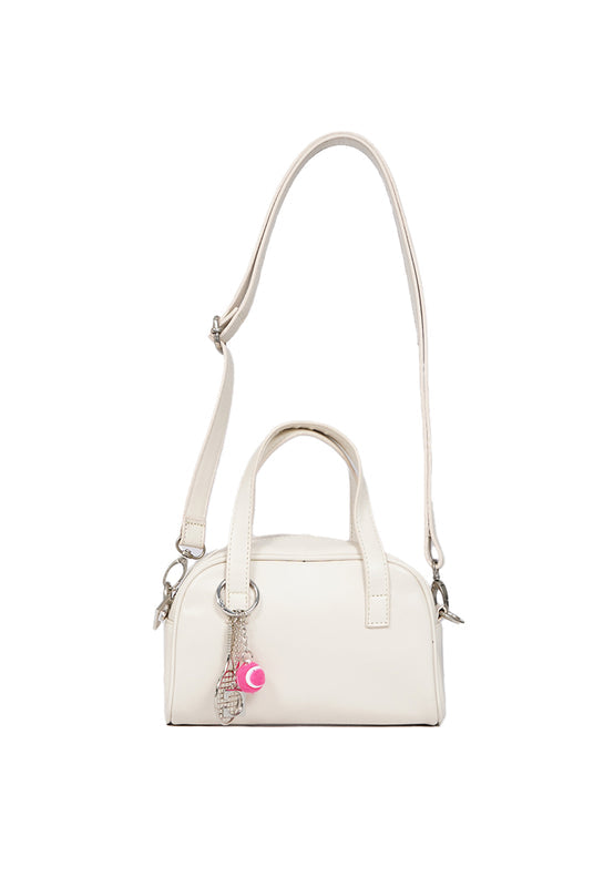 Off White Mini Bag with Charm