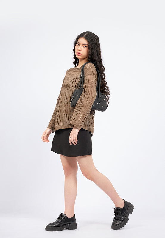Studded Black Shoulder Bag