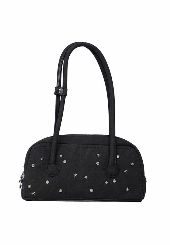 Studded Black Shoulder Bag