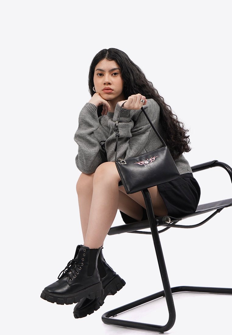 Kuromi Sling Bag Black