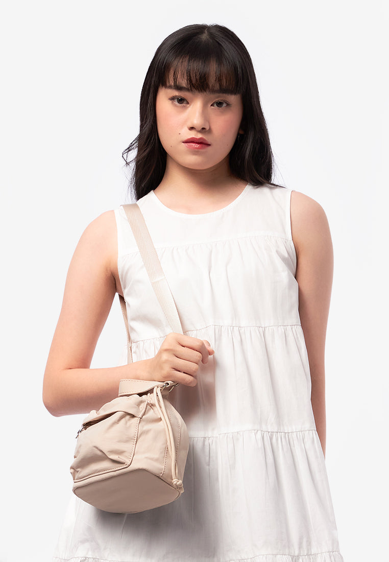 Khaki Drawstring Bag