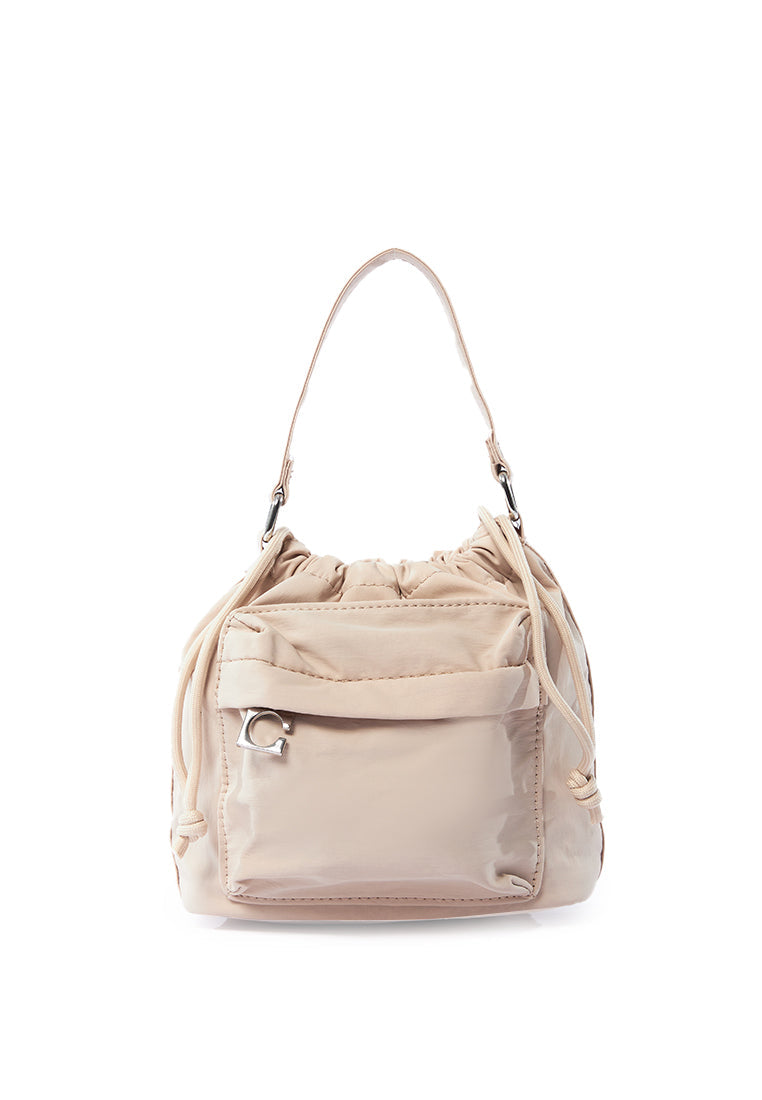 Khaki Drawstring Bag