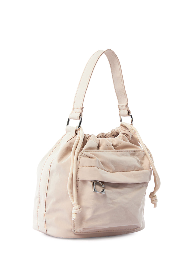 Khaki Drawstring Bag