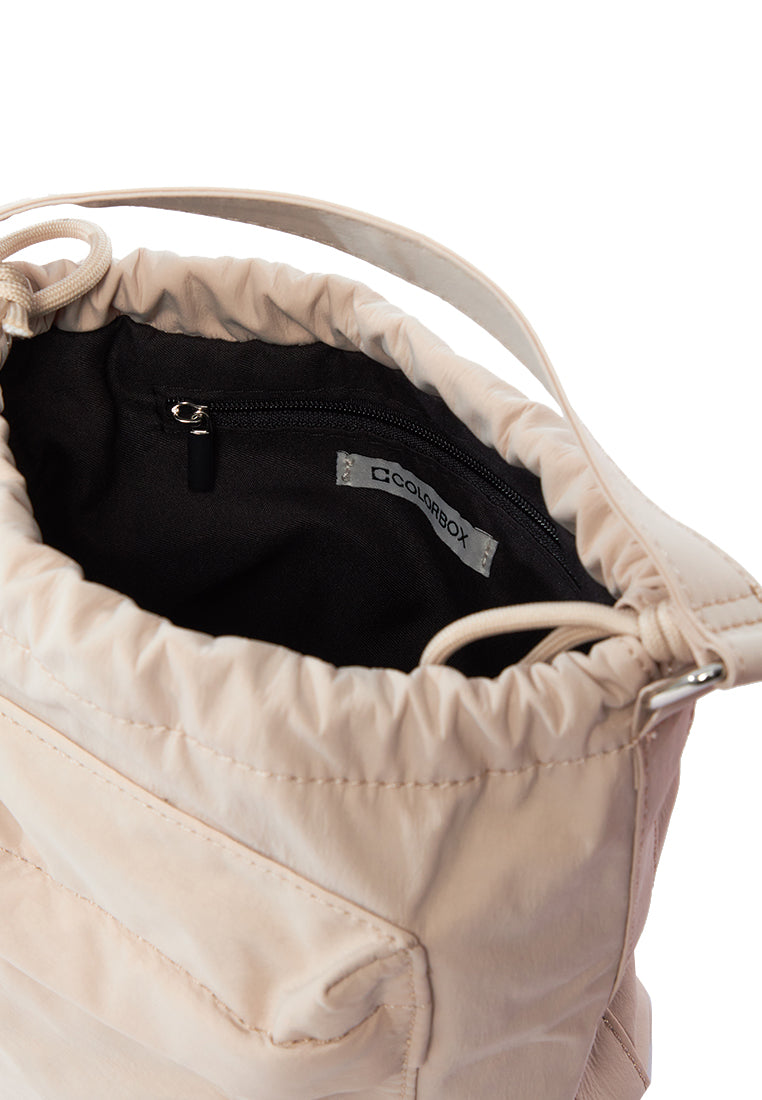 Khaki Drawstring Bag