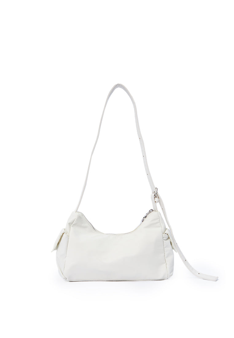 Double Pocket Shoulder Bag Off White