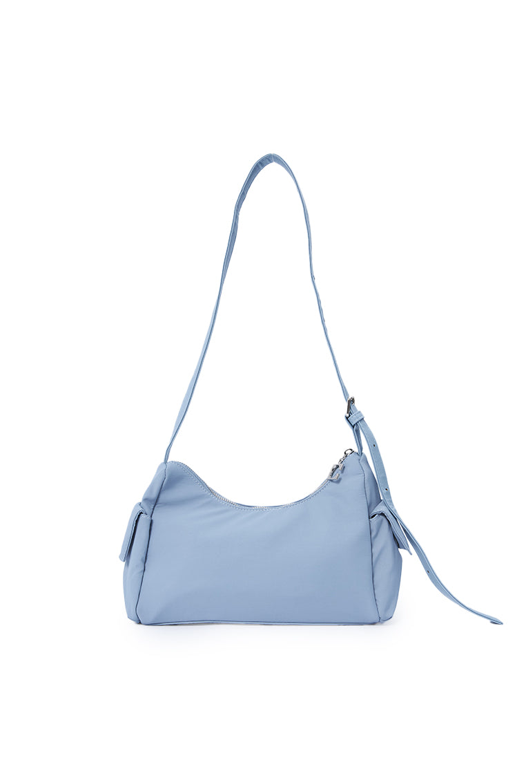 Double Pocket Shoulder Bag Dusty Blue