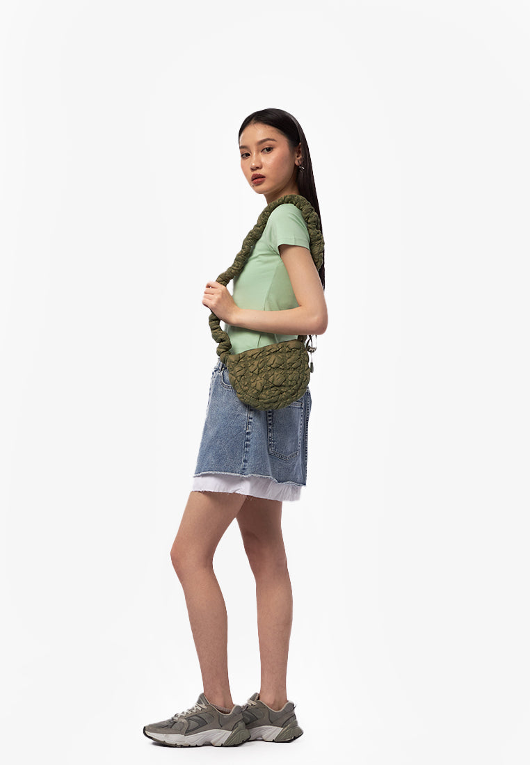 Olive Puffy Bag