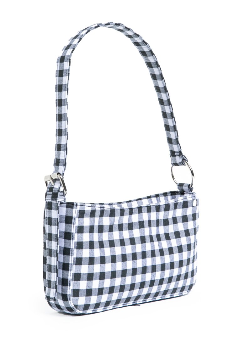 Gingham Shoulder Bag Black