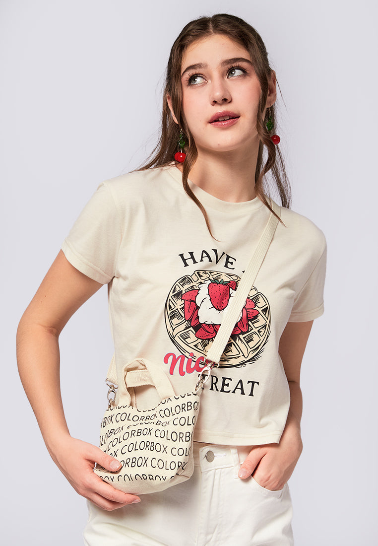 Ecru Micro Tote Bag