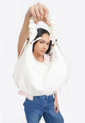 Drawsting Sling Bag White