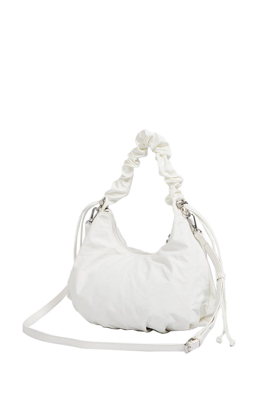 Drawsting Sling Bag White