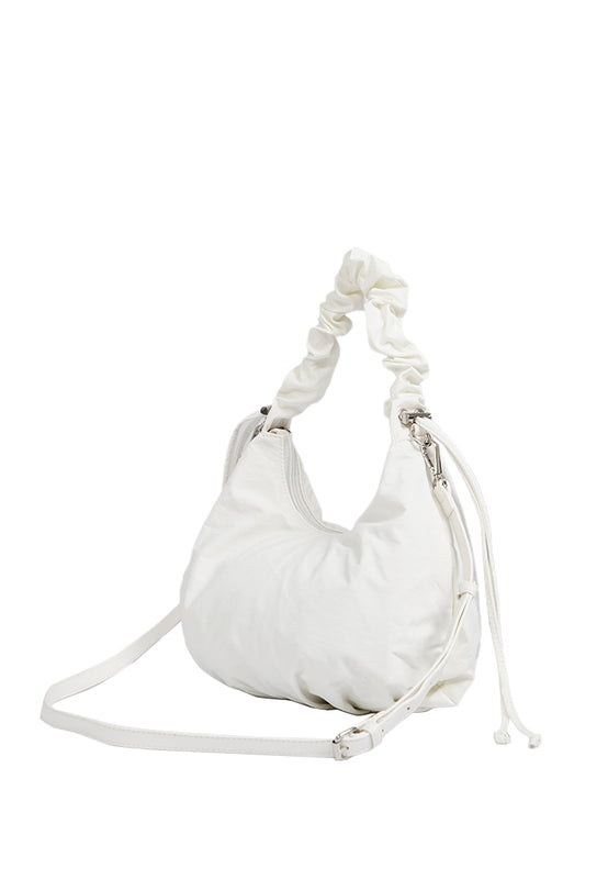 Drawsting Sling Bag White
