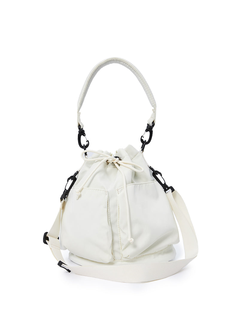 Drawstring Shoulder Bag Ivory