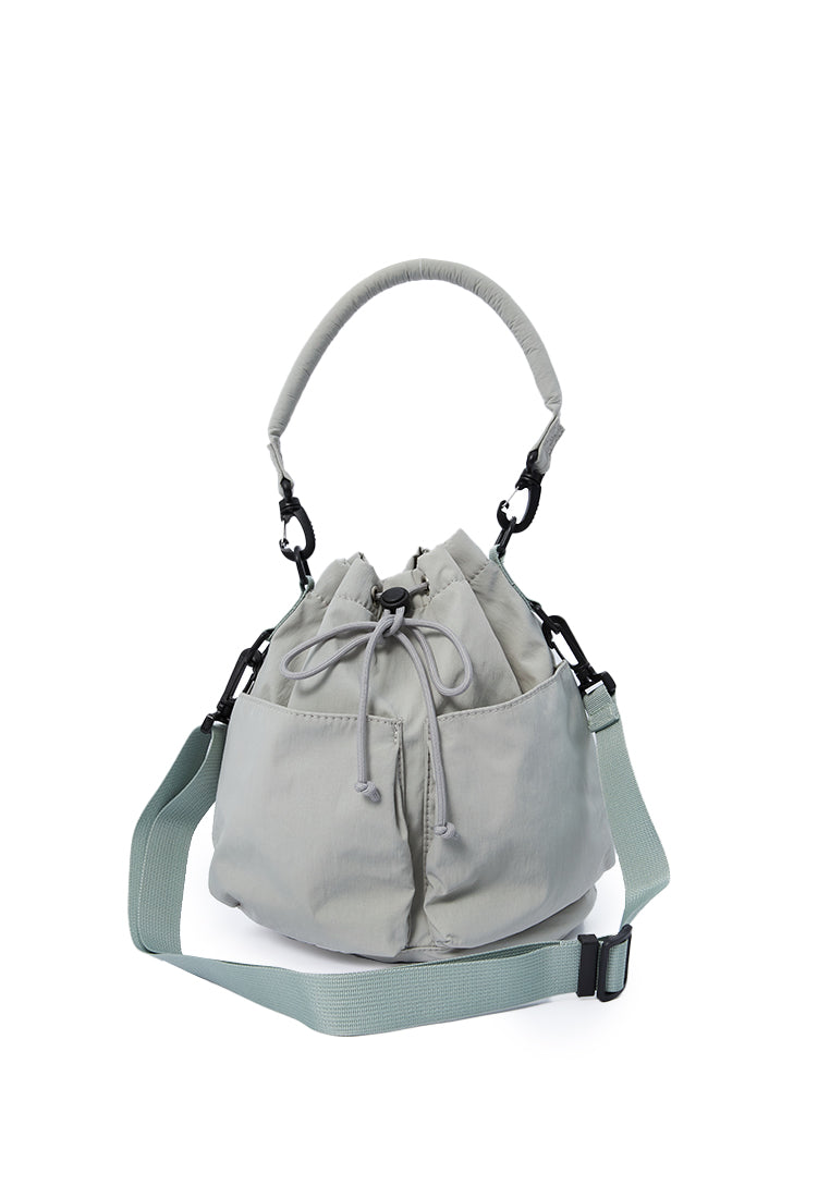 Drawstring Shoulder Bag Sage