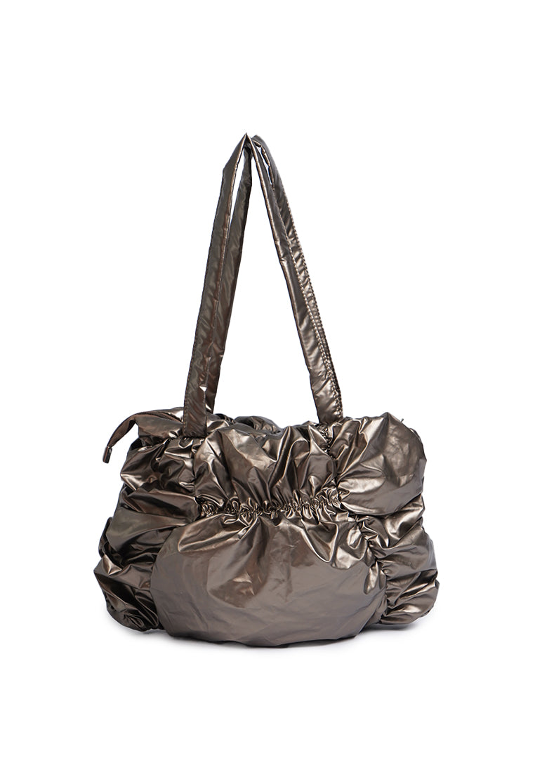 Popcorn Shoulder Bag Dark Silver