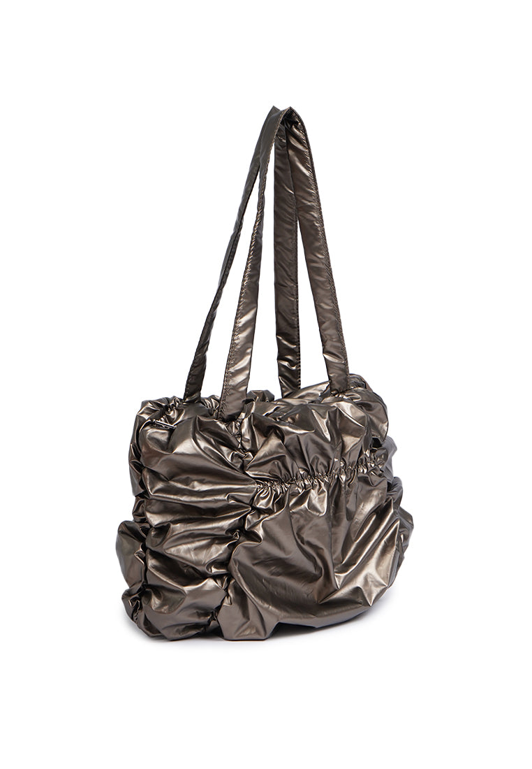 Popcorn Shoulder Bag Dark Silver