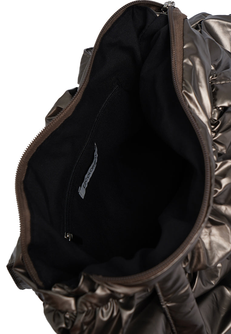 Popcorn Shoulder Bag Dark Silver