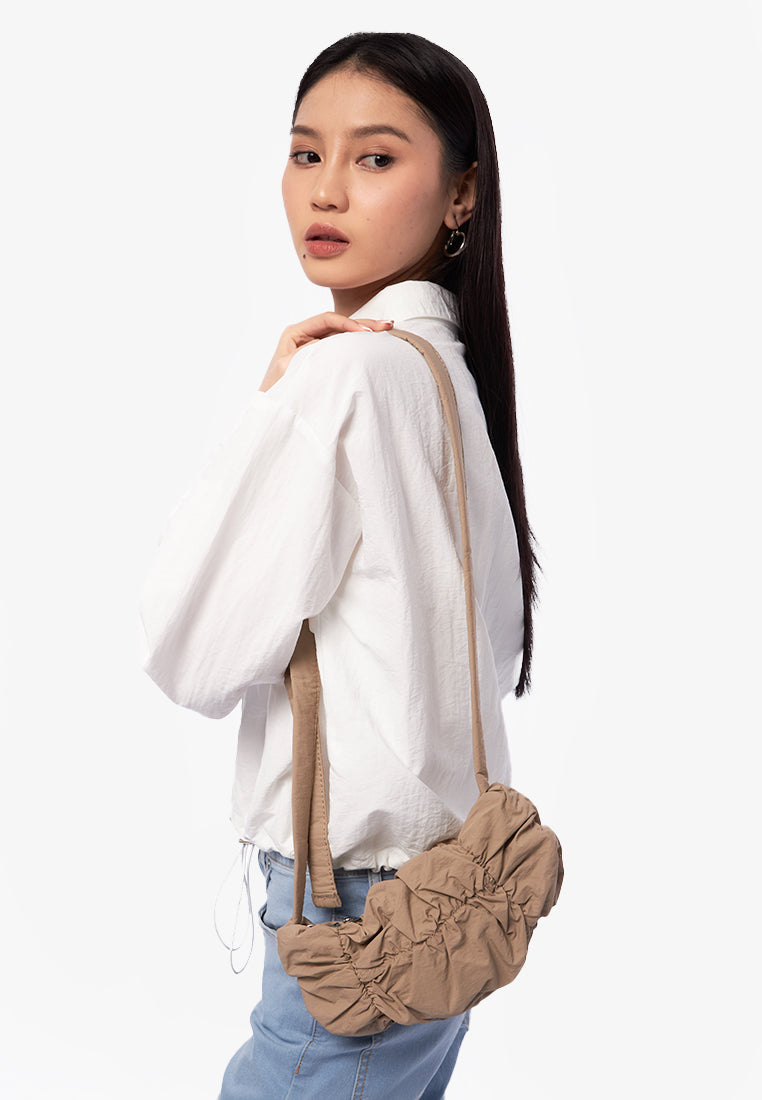 Popcorn Sling Bag Khaki