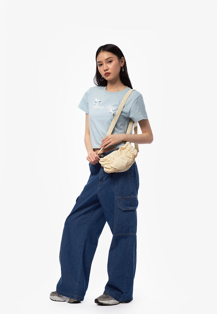 Popcorn Sling Bag Soft Yellow