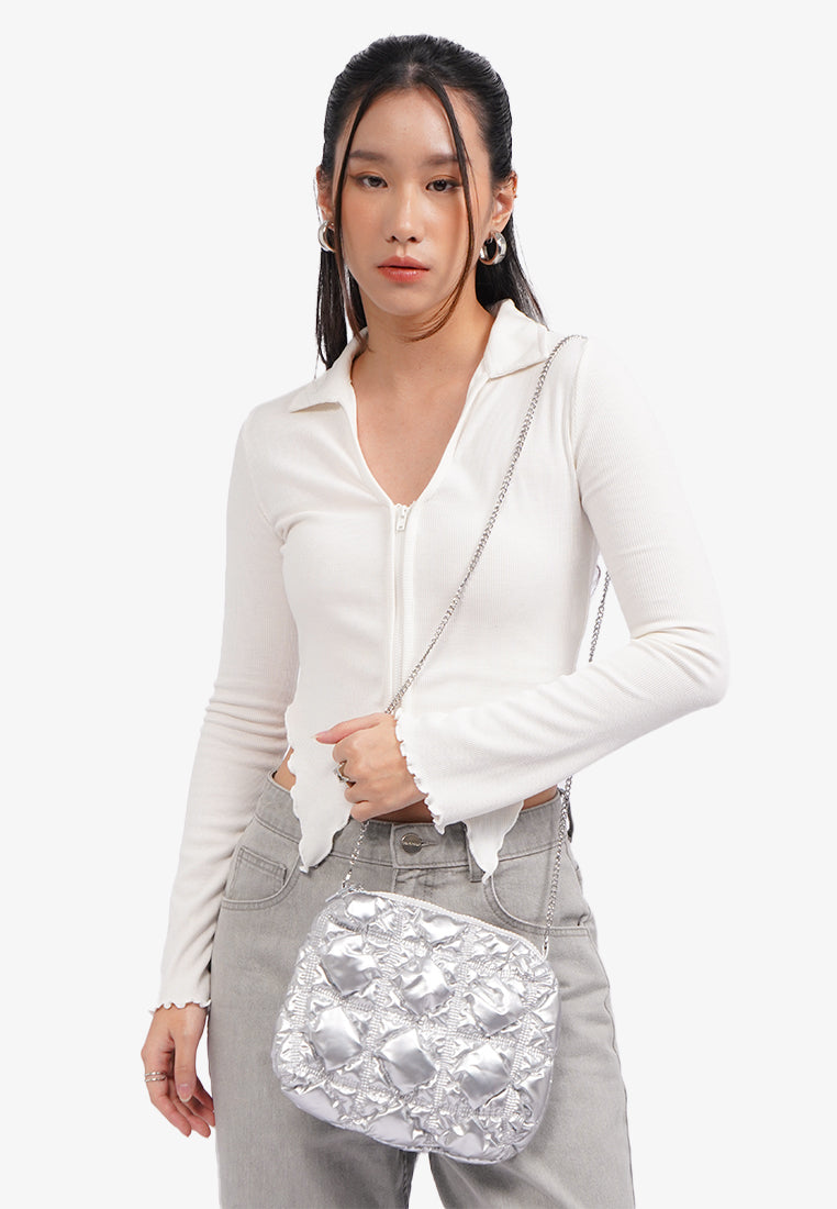 Sling Bag Pouch Silver