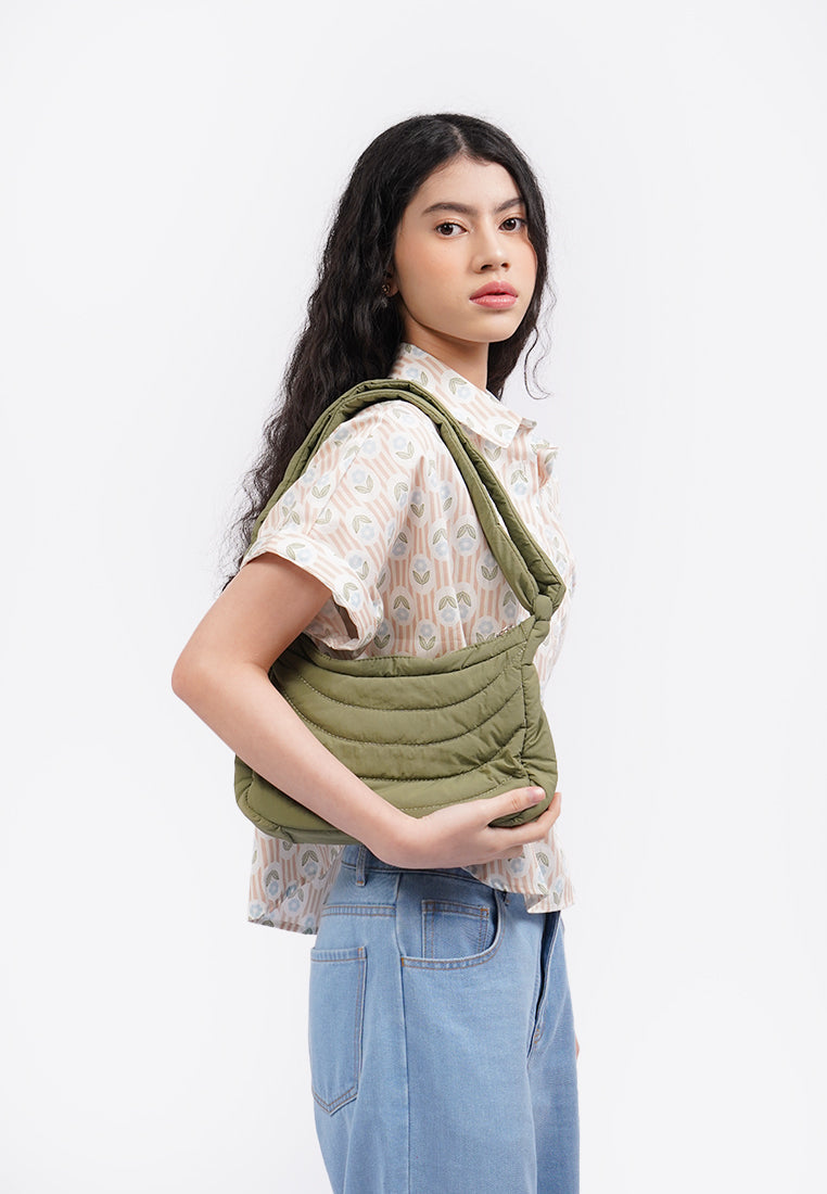 Puffy Sling Olive