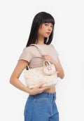 Printed Ecru Shoulder Bag