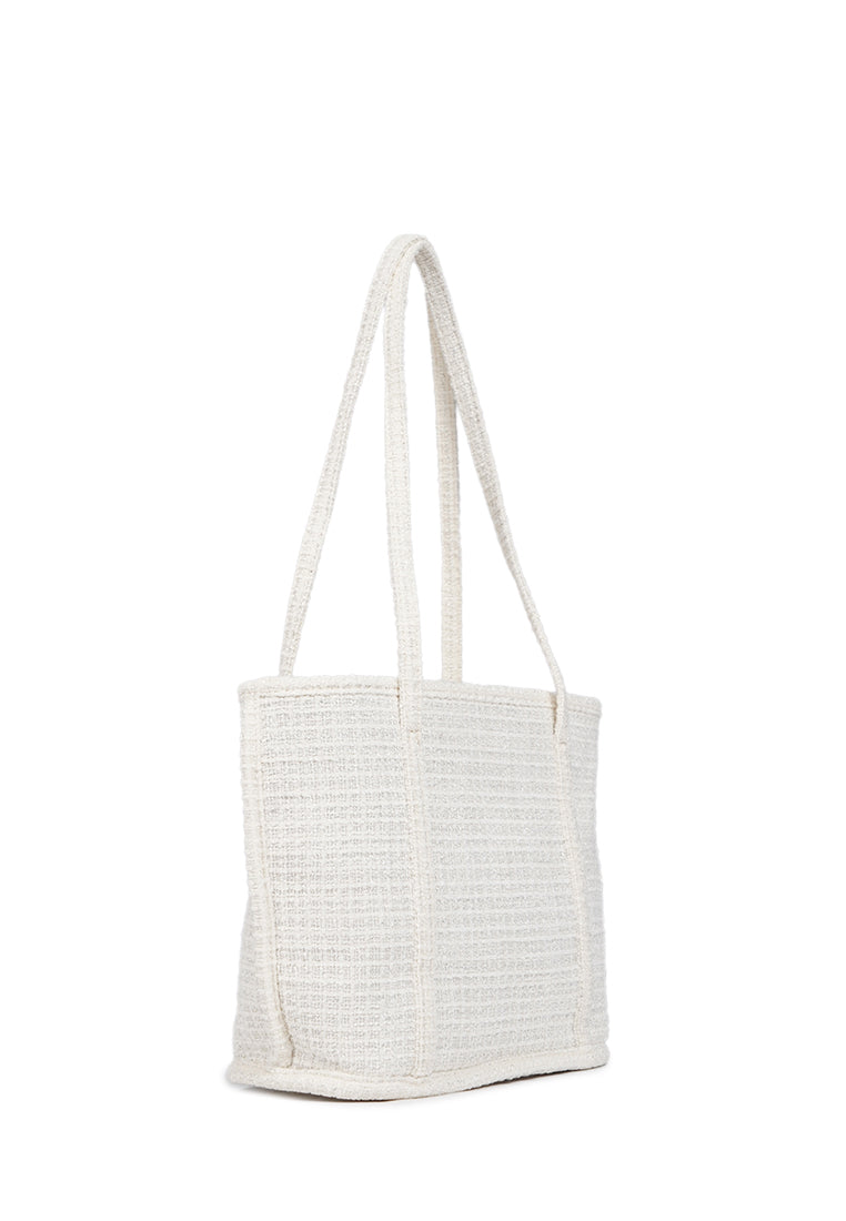 Off White Woven Shoulder bag