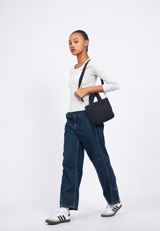 Brown Puff Sling Bag