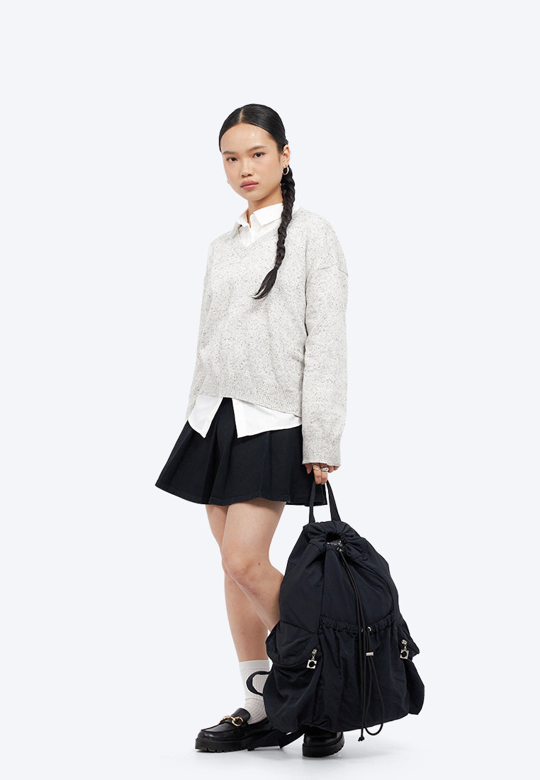 Drawstring Backpack Black