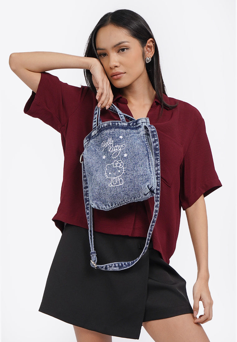 Hello Kitty Micro Sling Bag Med Blue