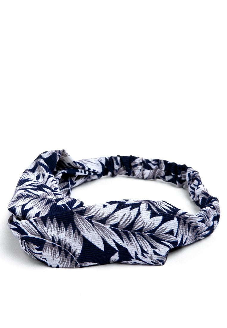 Leaf Headband - Navy